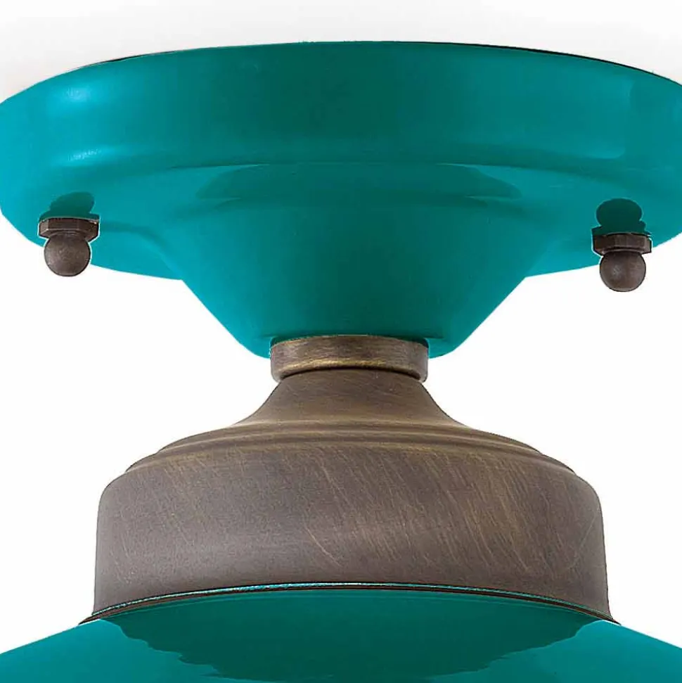 Plafoniera da soffitto di design in ceramica e ottone Cecilia