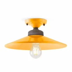 Plafoniera da soffitto di design in ceramica e ottone Cecilia