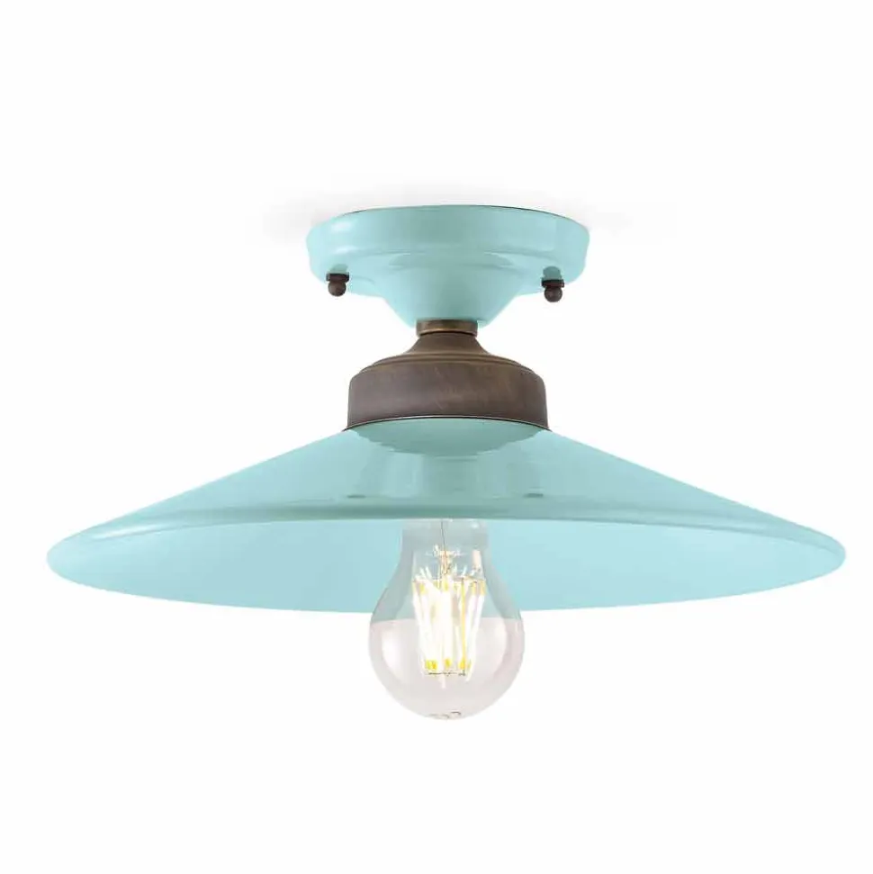 Plafoniera da soffitto di design in ceramica e ottone Cecilia