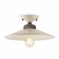 Plafoniera da soffitto di design in ceramica e ottone Cecilia