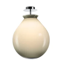 Plafoniera da Soffitto Grande in Vetro Sfumato e Metallo Made in Italy - Iride