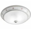 Plafoniera da soffitto tonda in ceramica decorata Ferroluce