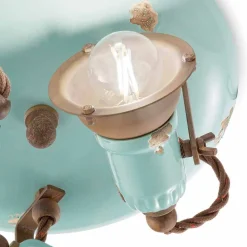 Plafoniera di design a tre faretti stile industriale Allison Ferroluce