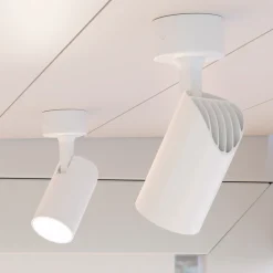 Plafoniera Faretto Orientabile in Alluminio Bianco o Nero 4 Pezzi - Lazzaro
