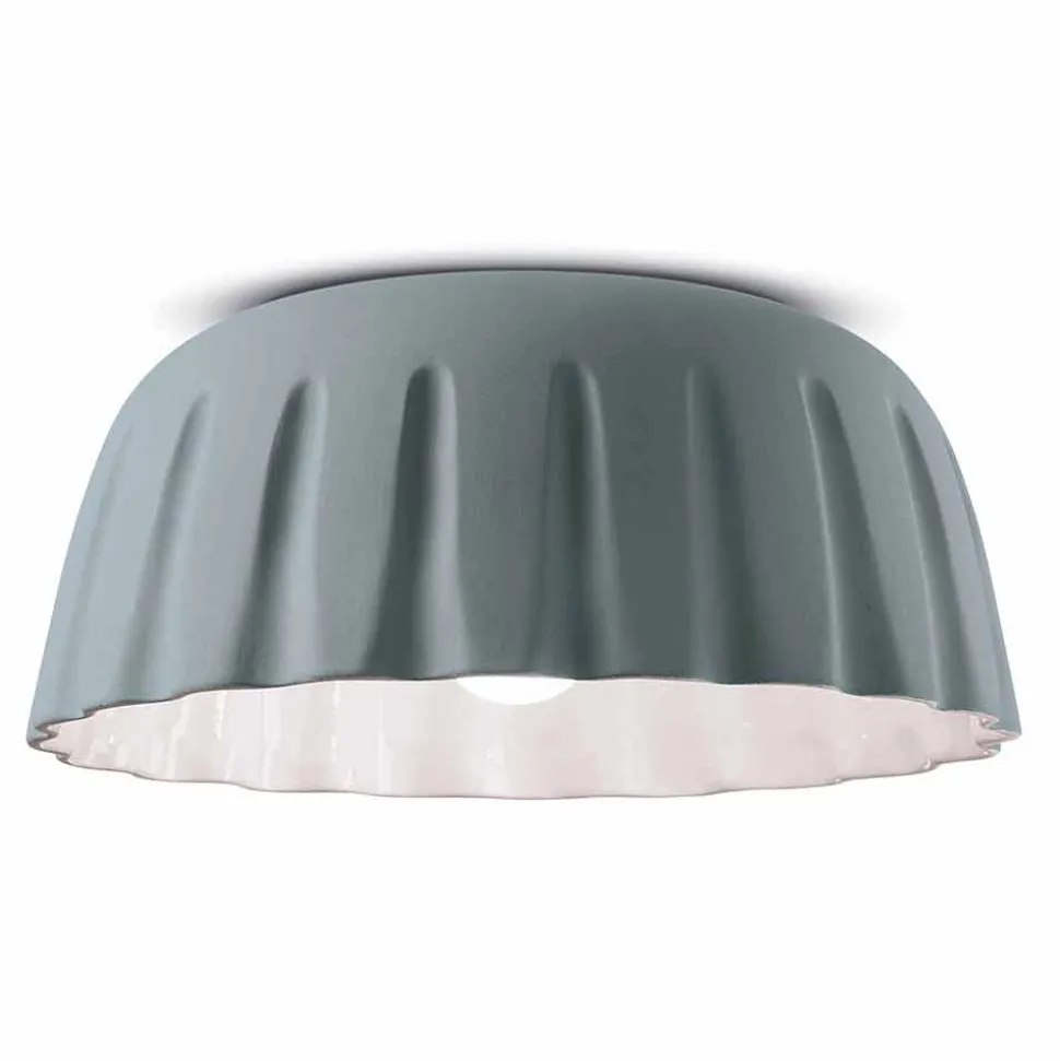 Plafoniera in Ceramica di Design Vintage Made in Italy – Ferroluce Madame Grès