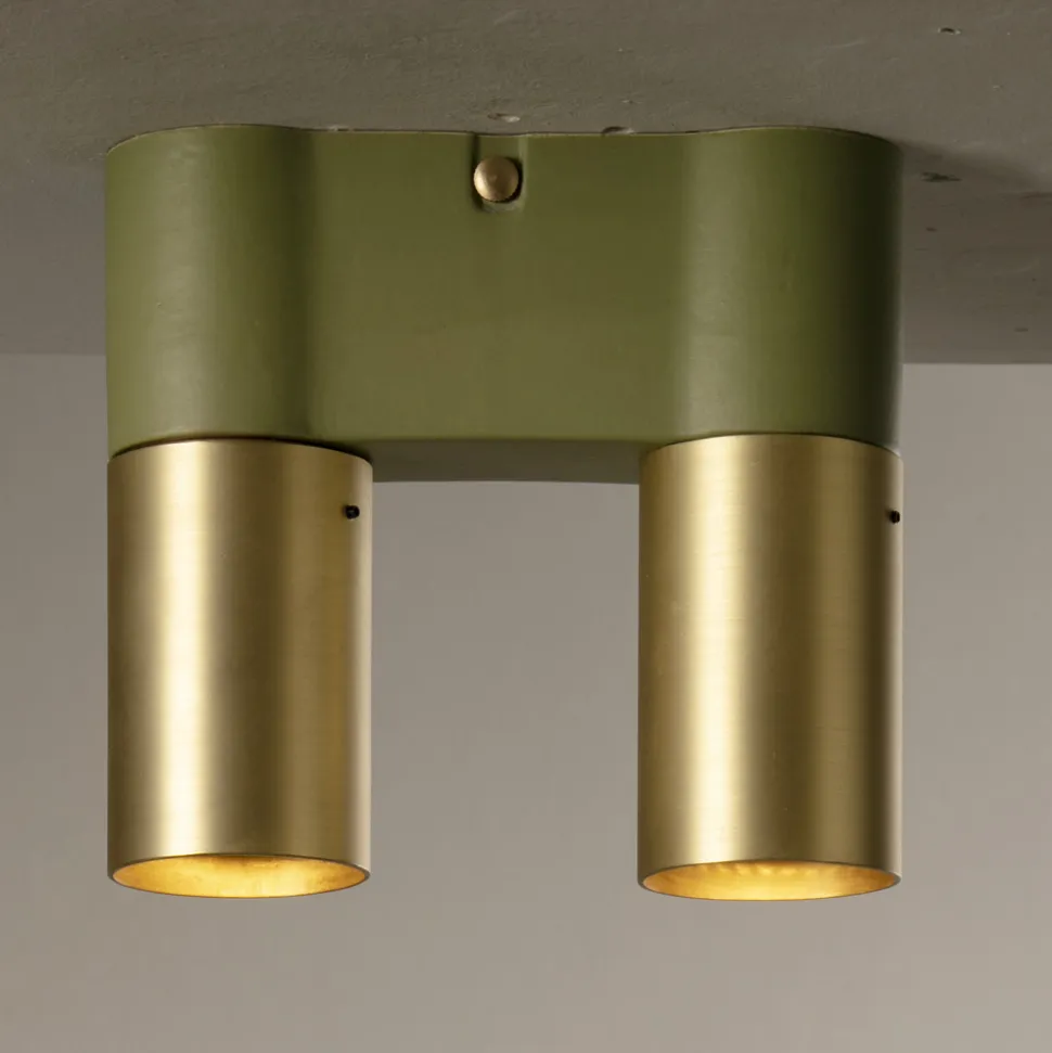 Plafoniera in Ceramica e Metallo Fatta a Mano in Italia - Toscot Match