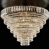Plafoniera in Ferro Dorato con Strass Made in Italy - Kiev