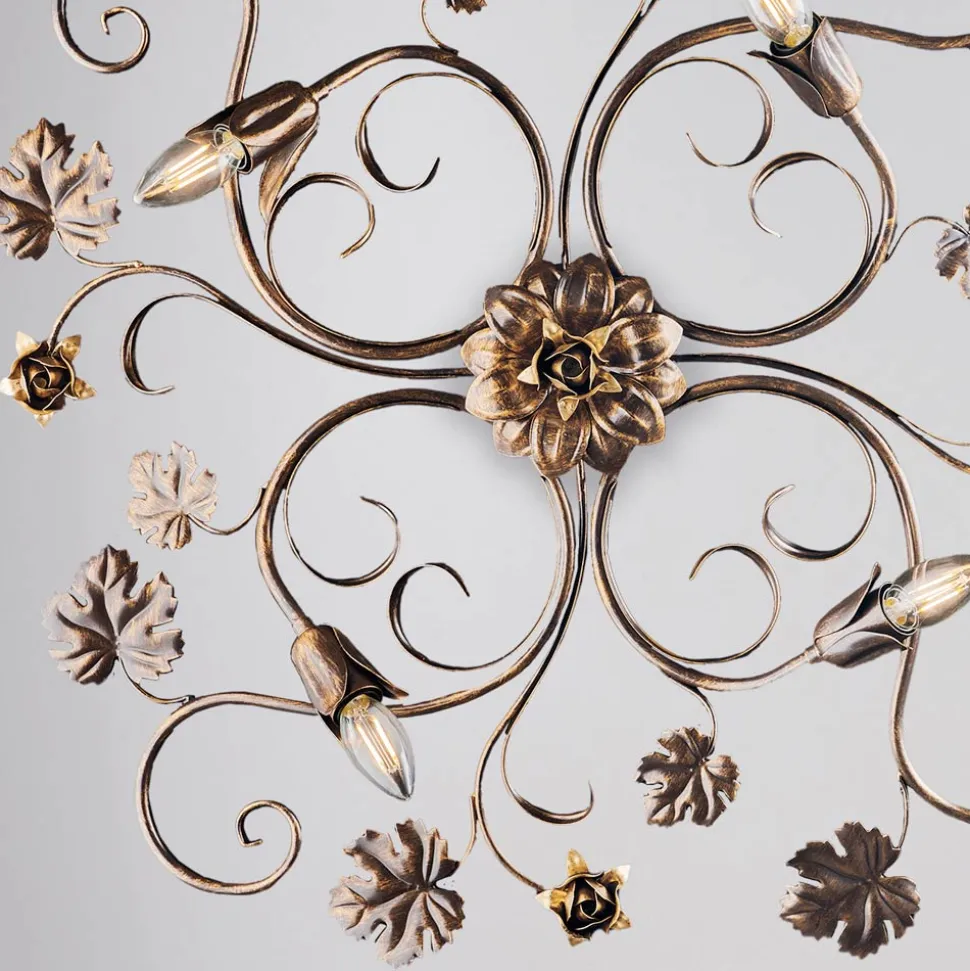 Plafoniera in Ferro Laccato per Illuminazione Elegante e Funzionale – Fiore