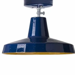 Plafoniera in maiolica toscana e ottone, 42 cm, Rossi - Toscot