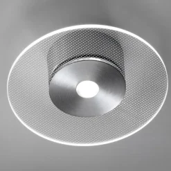 Plafoniera in Metallo e Diffusore in Plexiglass Micro-Puntinato - Nora