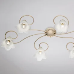 Plafoniera in vetro e metallo Made in Italy per interni raffinati – Cometa