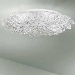 Plafoniera in Vetro Veneziano e Metallo Fatta a Mano in Italia - Artemide