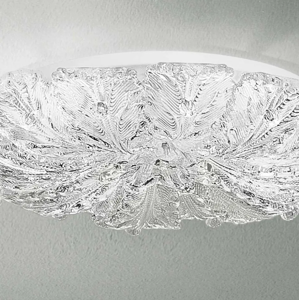 Plafoniera in Vetro Veneziano e Metallo Fatta a Mano in Italia - Artemide