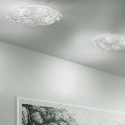 Plafoniera in Vetro Veneziano e Metallo Fatta a Mano in Italia - Artemide