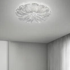 Plafoniera in Vetro Veneziano e Metallo Fatta a Mano in Italia - Artemide