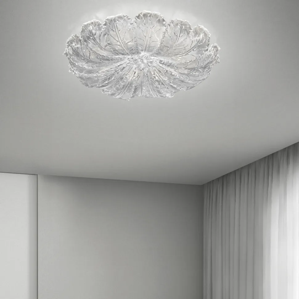 Plafoniera in Vetro Veneziano e Metallo Fatta a Mano in Italia - Artemide