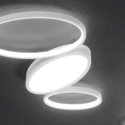 Plafoniera Moderna in Metallo Bianco o Oro a LED Dimmerabile - Raissa