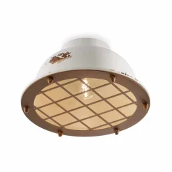 Plafoniera stile nautico in ceramica con griglia Mary Ferroluce