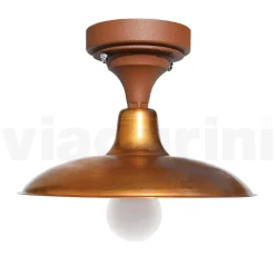 Plafoniera Vintage da Esterno in Alluminio e Ottone Made in Italy - Adela