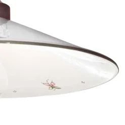 Plafoniera Vintage in Ceramica e Ferro Fatta a Mano in 3 Misure - Asti
