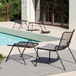 Poggiapiedi da Giardino con Struttura in Acciaio Zincato Made in Italy - Elvia