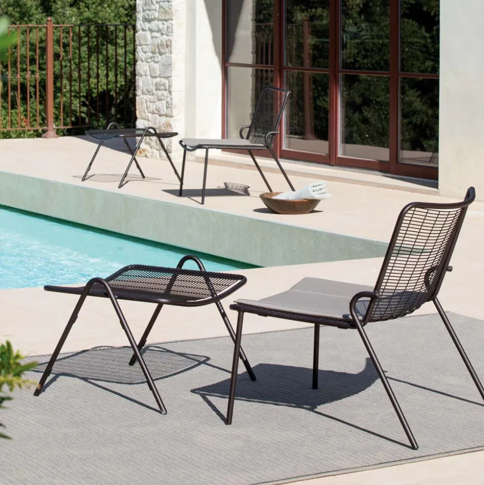 Poggiapiedi da Giardino con Struttura in Acciaio Zincato Made in Italy - Elvia