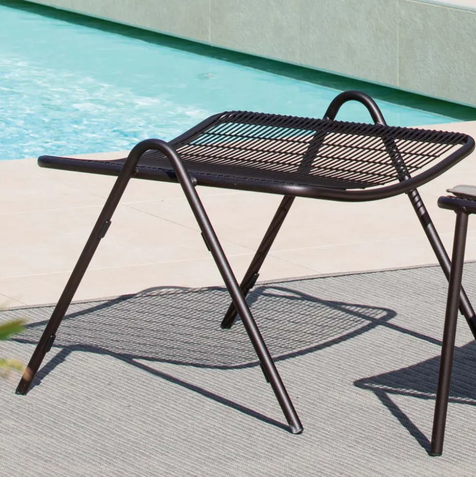 Poggiapiedi da Giardino con Struttura in Acciaio Zincato Made in Italy - Elvia