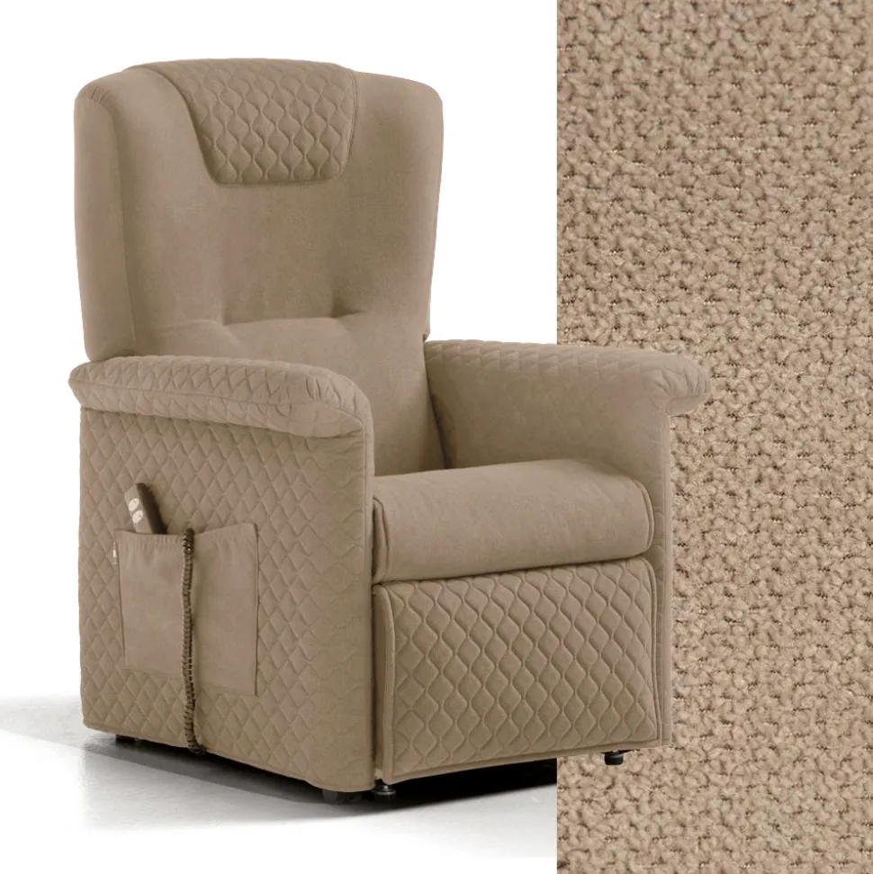 Poltrona Alzapersona con 2 Motori e Funzioni Lift/Relax/Bed Made in Italy - Giorgia