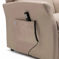 Poltrona Alzapersona con Ruote, Relax Lift a 2 Motori, Made in Italy - Daphne