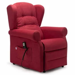 Poltrona Alzapersona con Ruote a 2 Motori Lift Relax, Made in Italy - Marlene