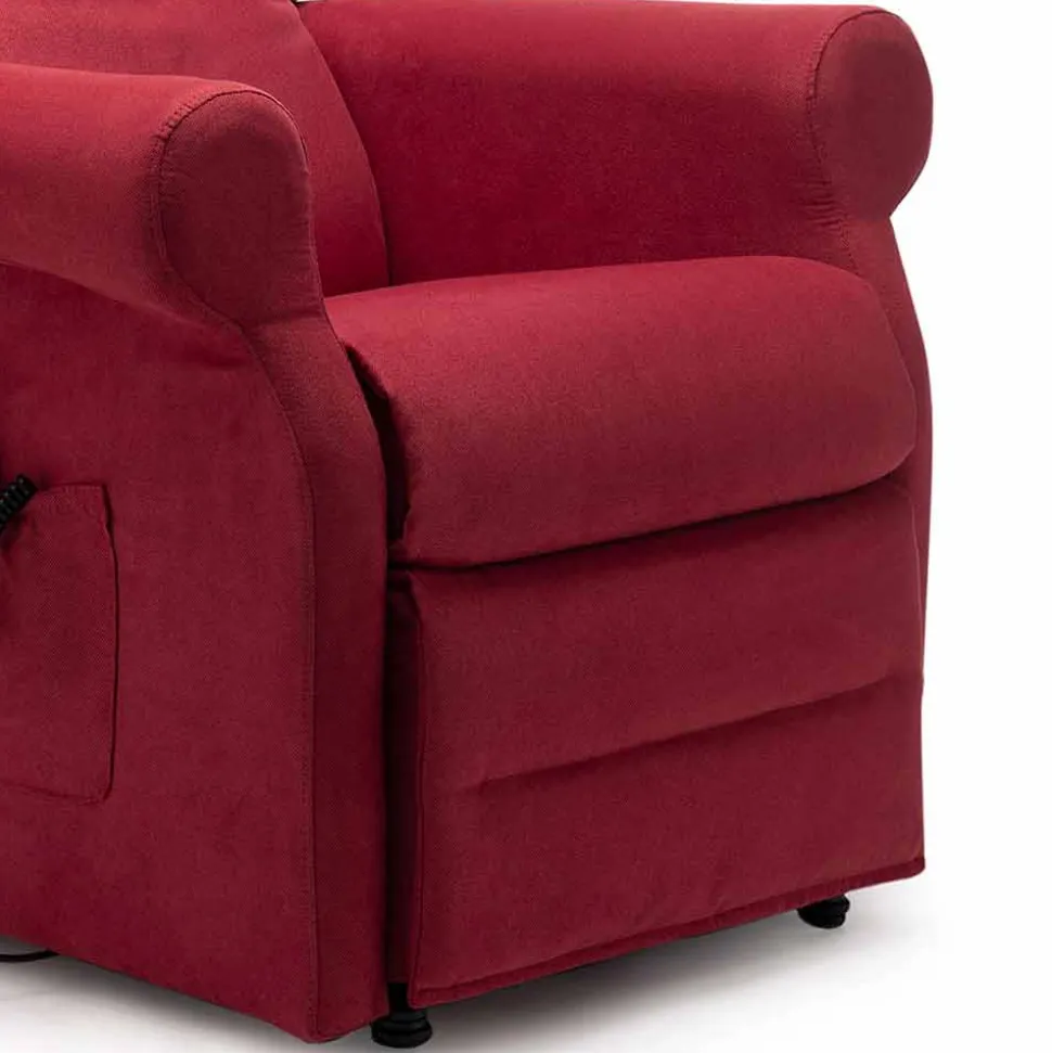 Poltrona Alzapersona con Ruote a 2 Motori Lift Relax, Made in Italy - Marlene