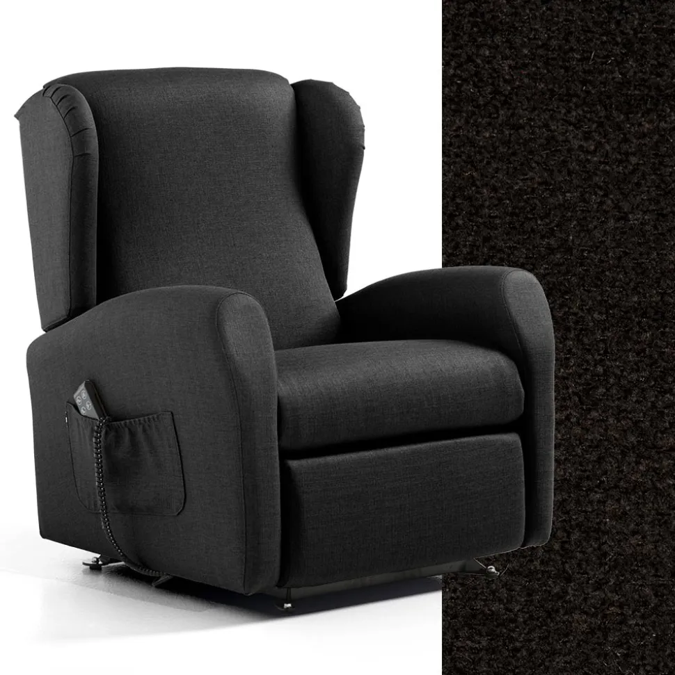 Poltrona Alzapersona con Seduta Extralarge in Tessuto Made in Italy - Margaret
