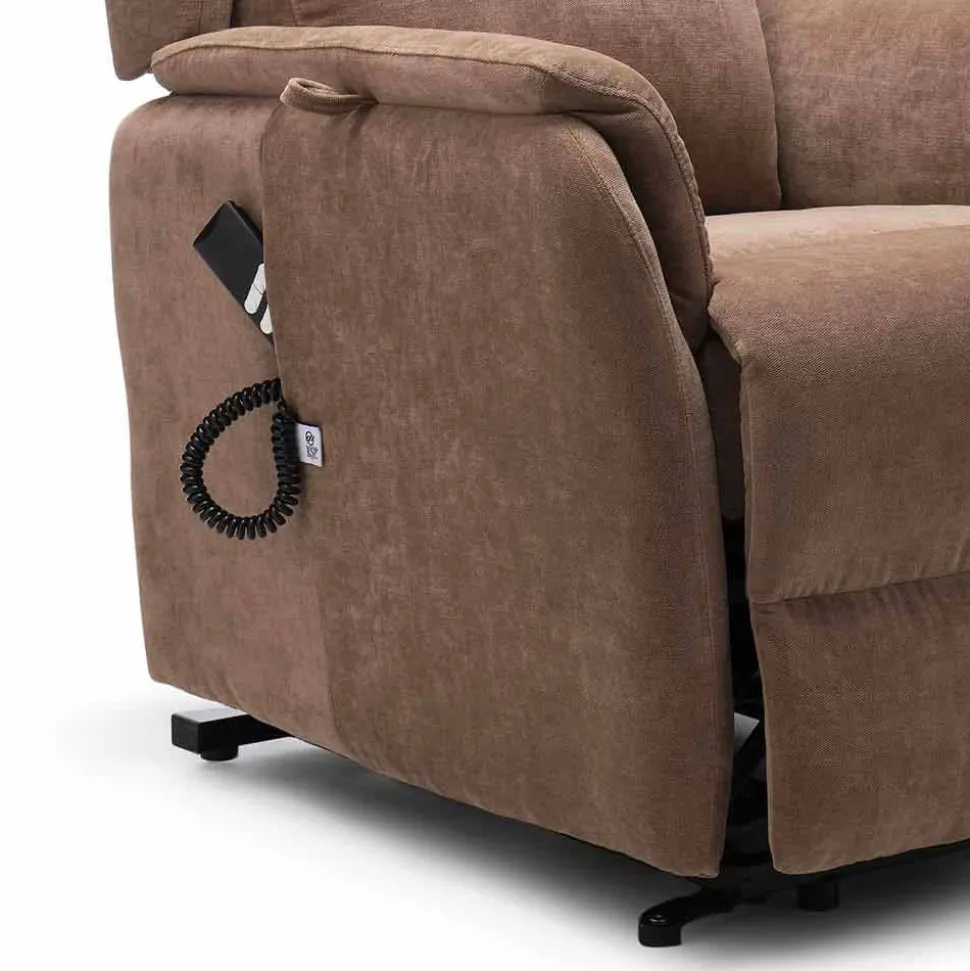 Poltrona Alzapersona Lift Relax a 2 Motori, con Ruote, Alta Qualità - Juliette