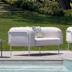 Poltrona Bassa da Esterno con Seduta Imbottita Made in Italy - Fioriera