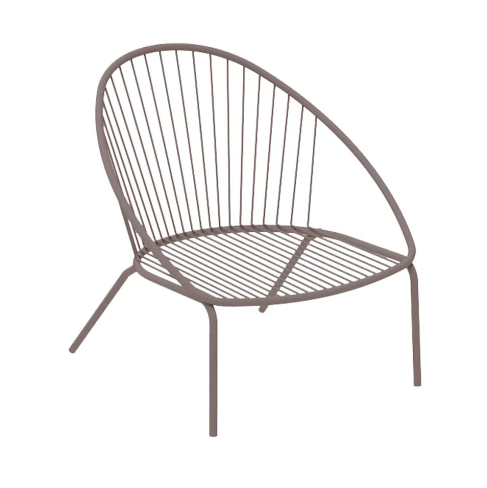 Poltrona Bassa da Giardino Impilabile in Acciaio Made in Italy – Sansa