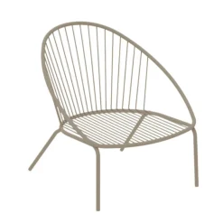 Poltrona Bassa da Giardino Impilabile in Acciaio Made in Italy – Sansa