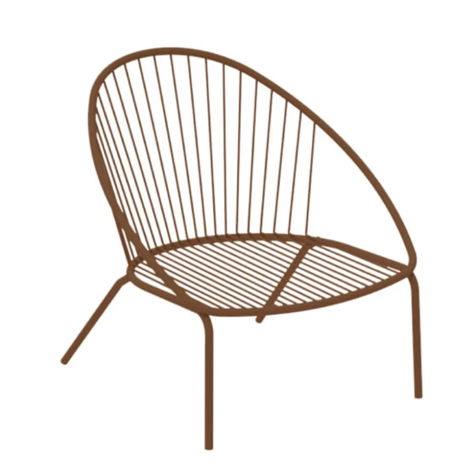 Poltrona Bassa da Giardino Impilabile in Acciaio Made in Italy – Sansa