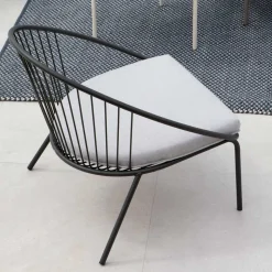 Poltrona Bassa da Giardino Impilabile in Acciaio Made in Italy – Sansa