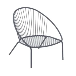 Poltrona Bassa da Giardino Impilabile in Acciaio Made in Italy – Sansa
