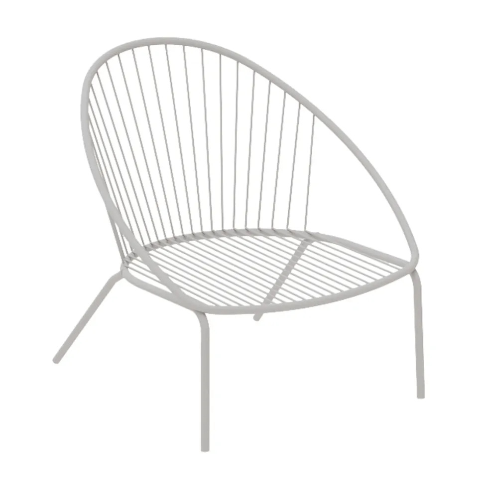 Poltrona Bassa da Giardino Impilabile in Acciaio Made in Italy – Sansa