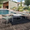 Poltrona Bassa da Giardino in Alluminio e Schienale in Corda - Risplendente