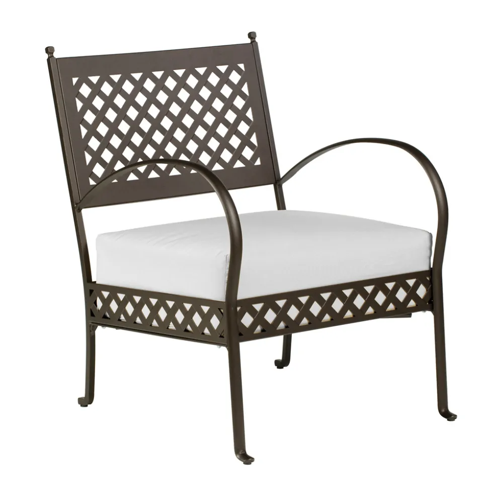 Poltrona Bassa da Giardino in Acciaio Zincato con Braccioli Made in Italy - Selvaggia