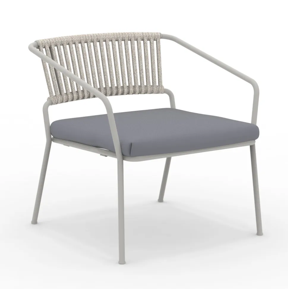 Poltrona Bassa per il Giardino con Cuscino Incluso Made in Italy - Prato