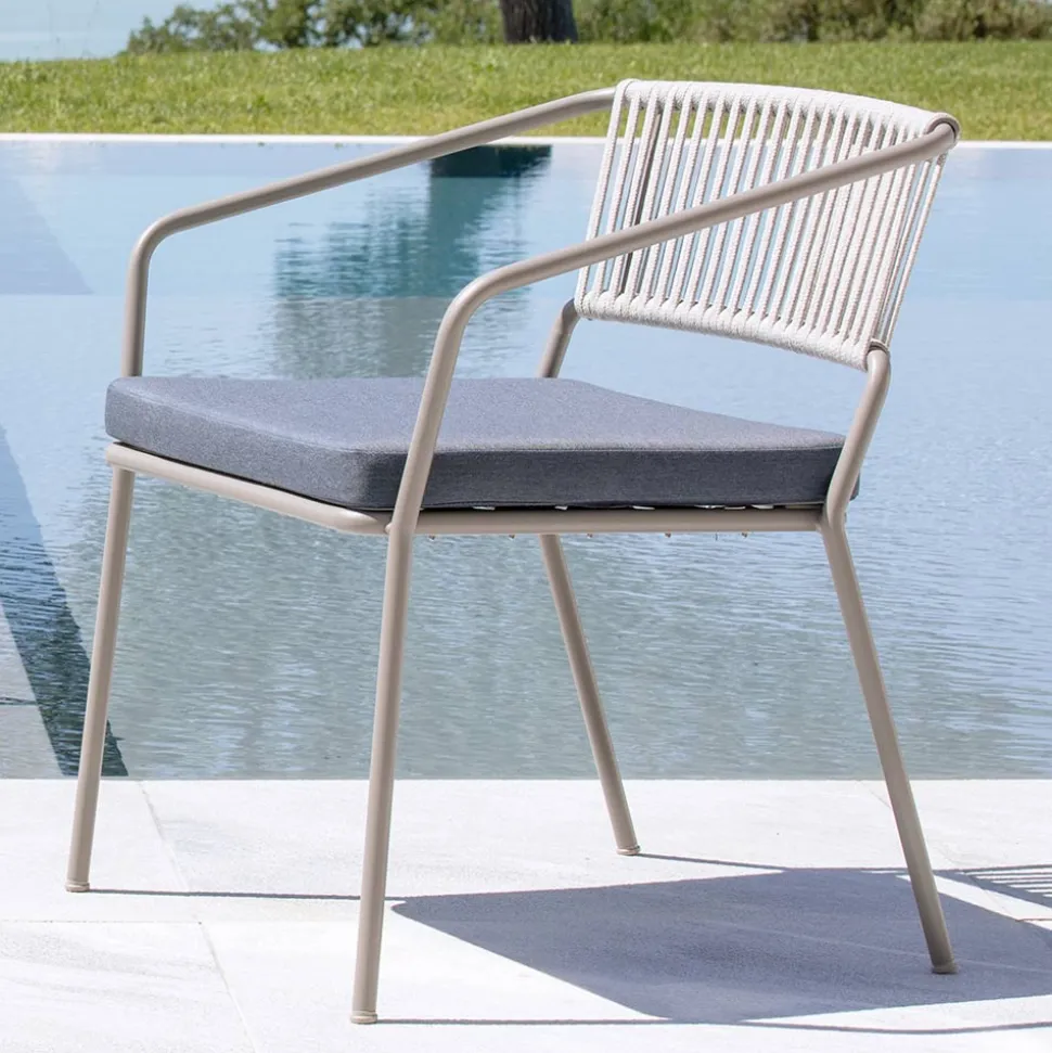 Poltrona Bassa per il Giardino con Cuscino Incluso Made in Italy - Prato