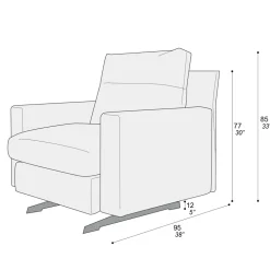 Poltrona con Cuscino Seduta Imbottito in Piuma e Poliestere Made in Italy - Malizioso