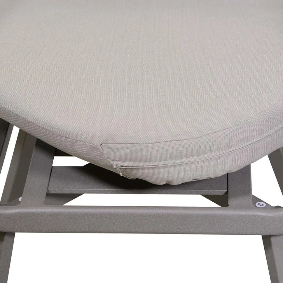 Poltrona da Esterno con Struttura in Alluminio Colore Tortora - Righello