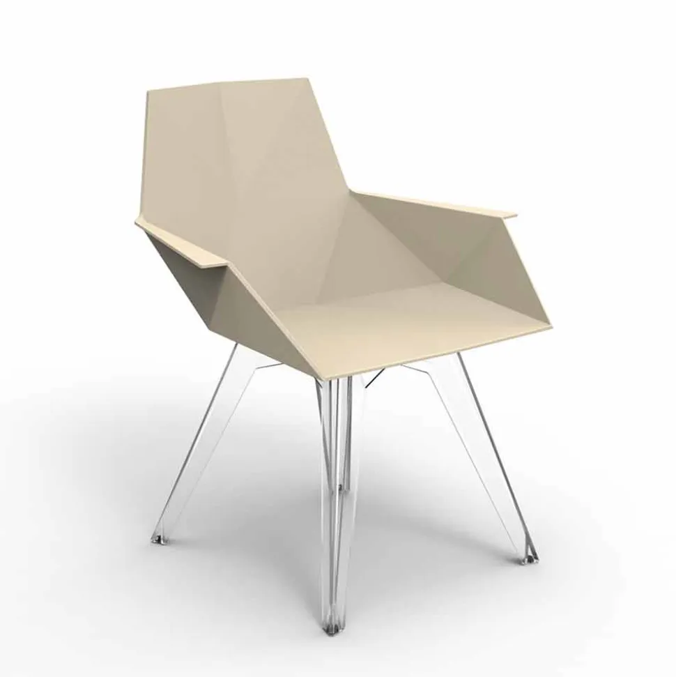 Poltrona da esterno di design Faz Vondom,polipropilene e policarbonato, 4 pezzi
