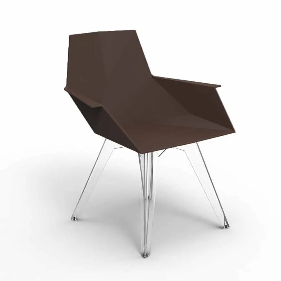 Poltrona da esterno di design Faz Vondom,polipropilene e policarbonato, 4 pezzi