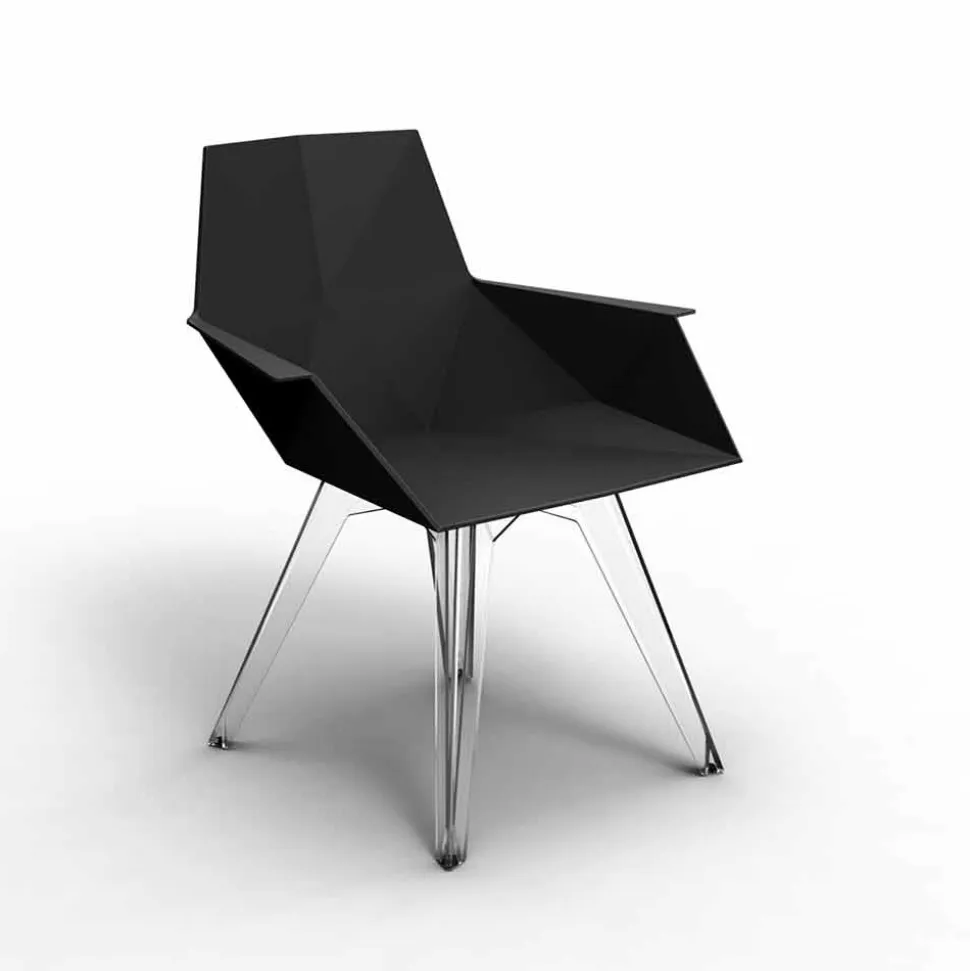 Poltrona da esterno di design Faz Vondom,polipropilene e policarbonato, 4 pezzi