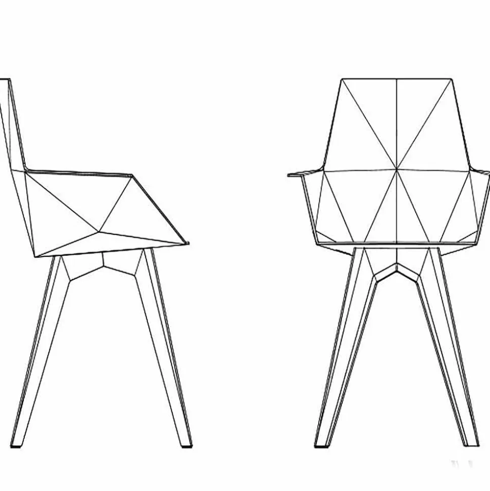 Poltrona da esterno di design Faz Vondom,polipropilene e policarbonato, 4 pezzi